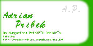 adrian pribek business card